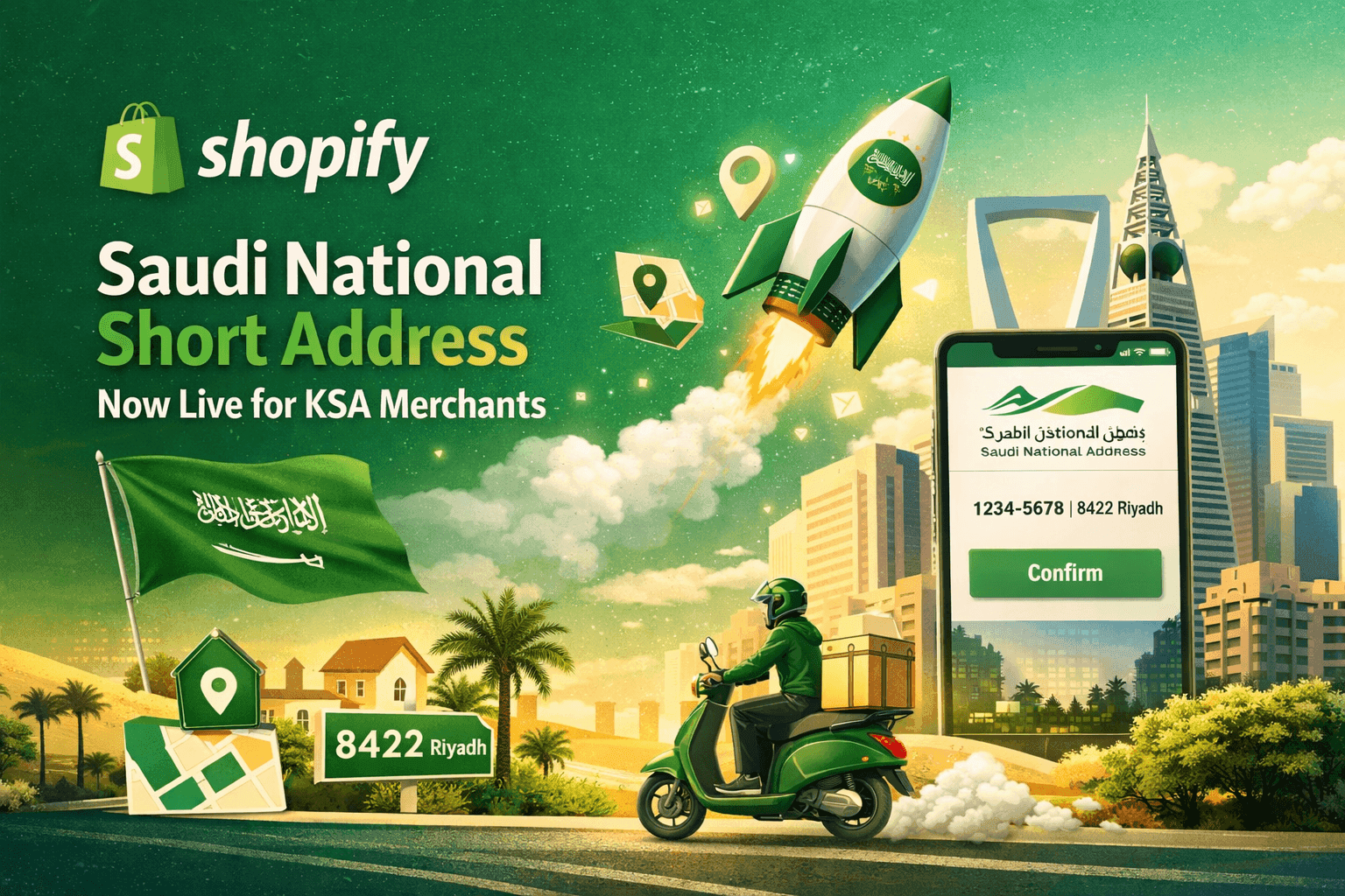 Shopify + Saudi National Short Address — Now Live for KSA Merchants